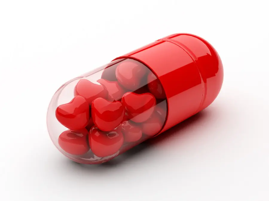 Download stock photo of love capsule for Valentine's day with white background 