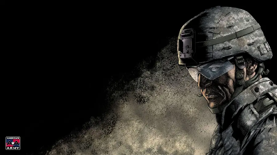 High quality cartoon photo of a powerful soldier and soldier 