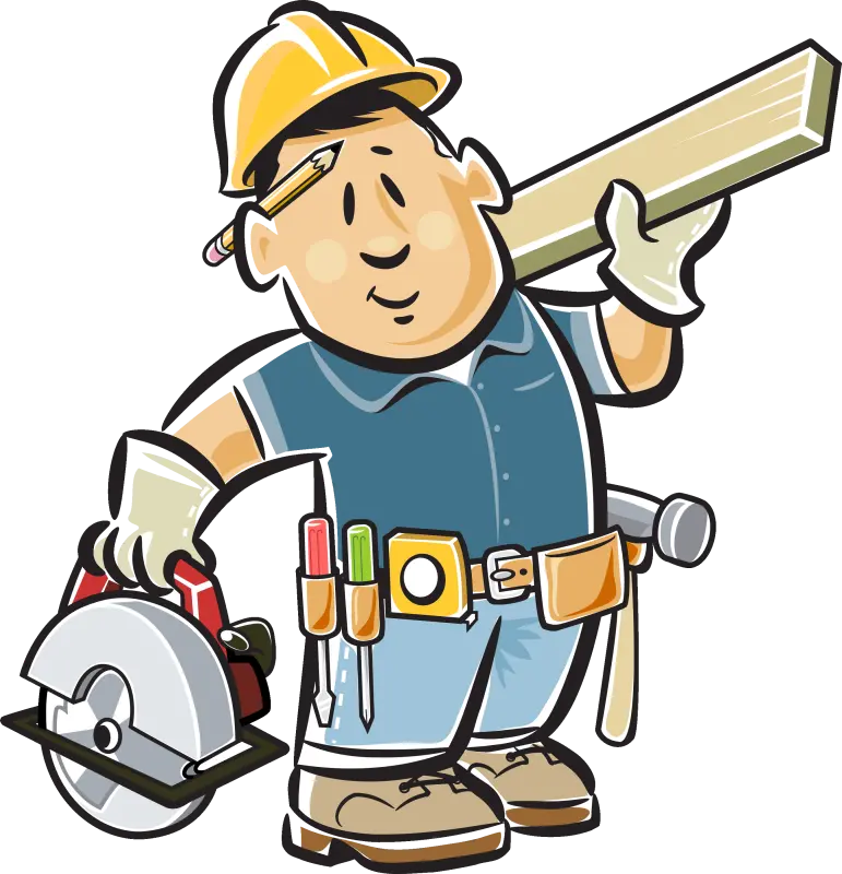 Download a picture of a carpenter man PNG High quality cut