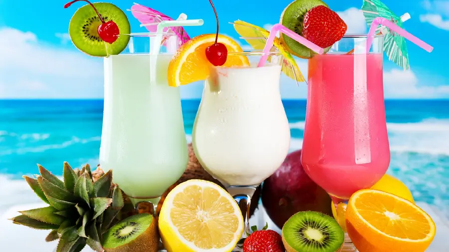 Stock photo of delicious summer juices with different flavors jpg 