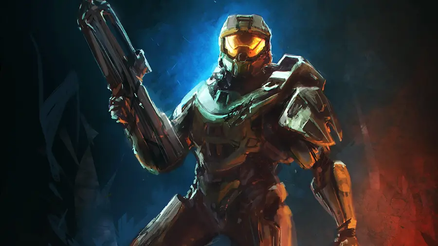 Stock photo of Master Chief, professional soldier from Halo