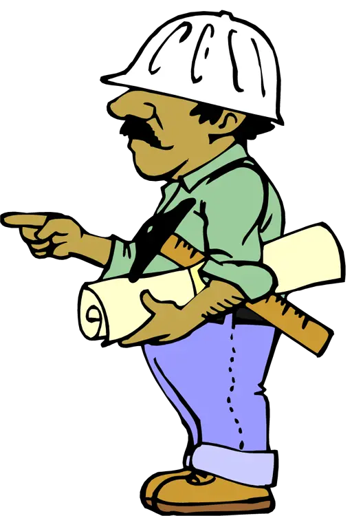 Free download of a graphic PNG image of a civil engineer, a man