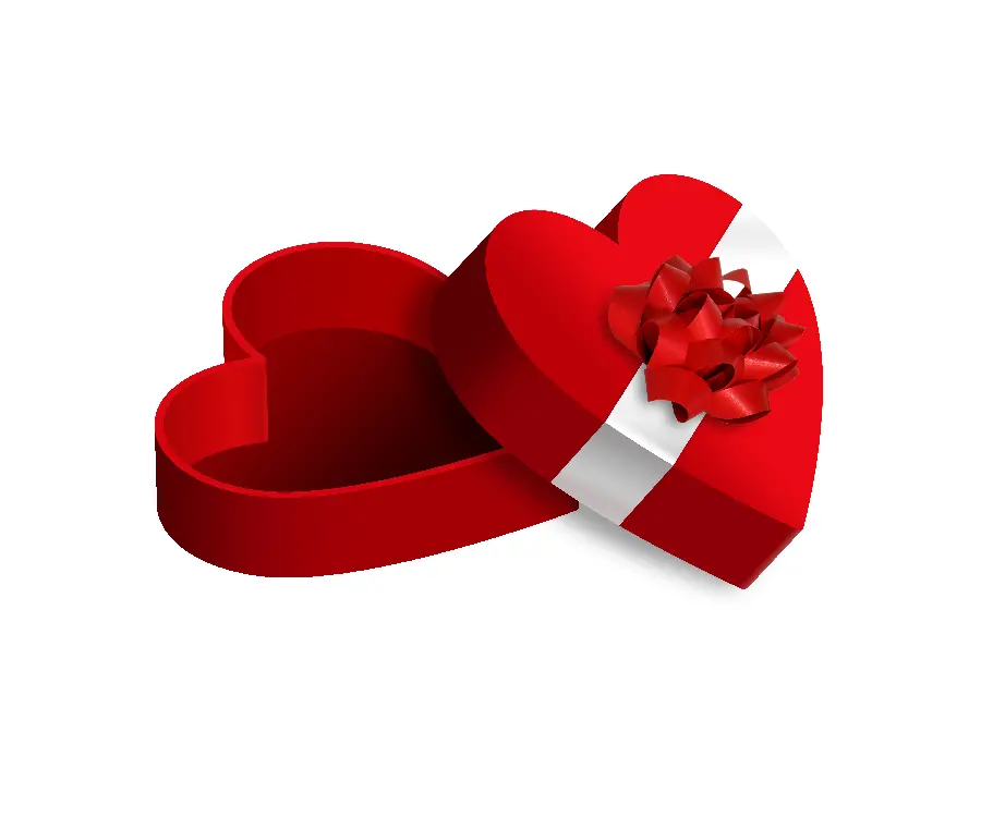 Background Image with Heart Gift Box Design for Valentine's Day with Original Quality