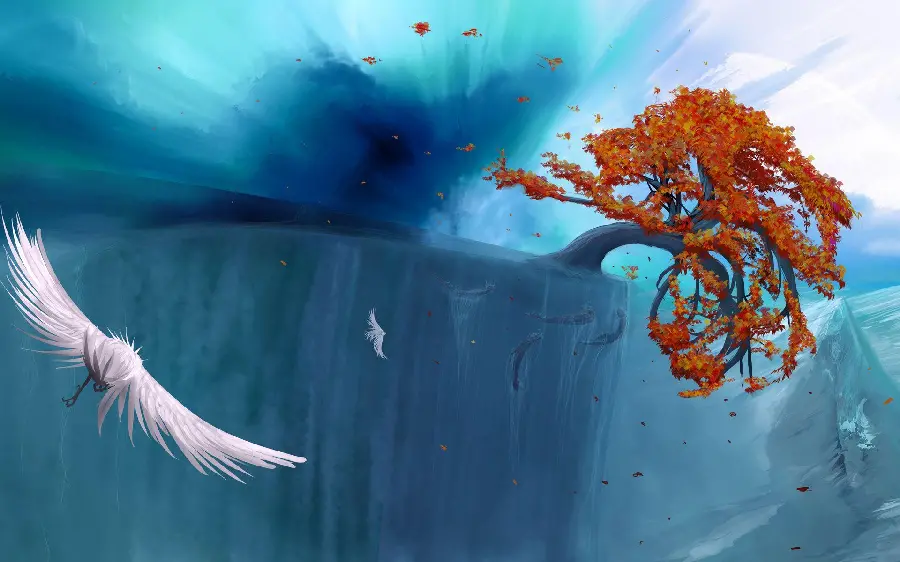 Wallpaper with a dreamy and fantasy view of an animal in the surrealist style