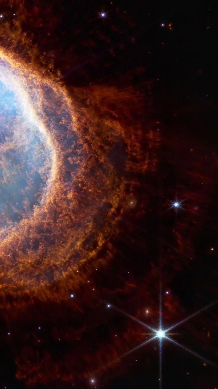 Beautiful unpublished astronomical background photo by the James Webb Space Telescope