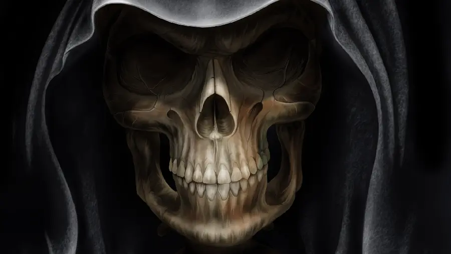 HD background with scary skeleton design for boys' laptop background