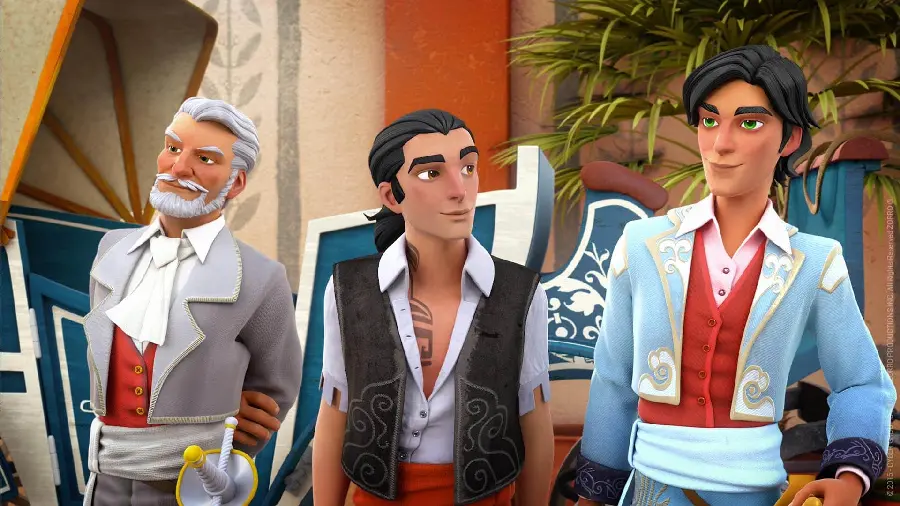 Stock photo of other masked man anime characters next to Zoro