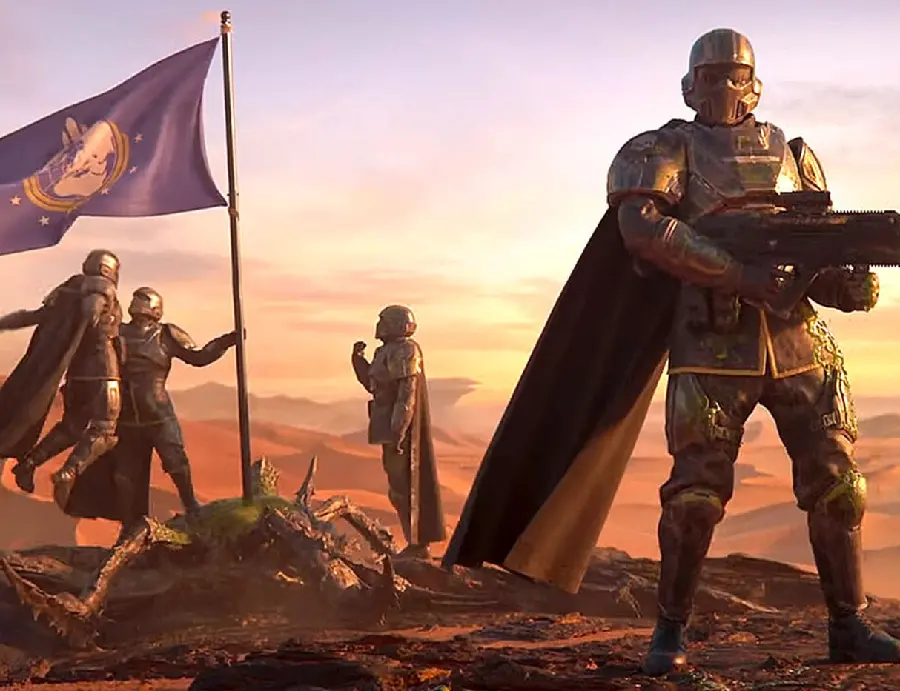New Helldivers 2 Game Photo with the World Democracy Defense Scenario