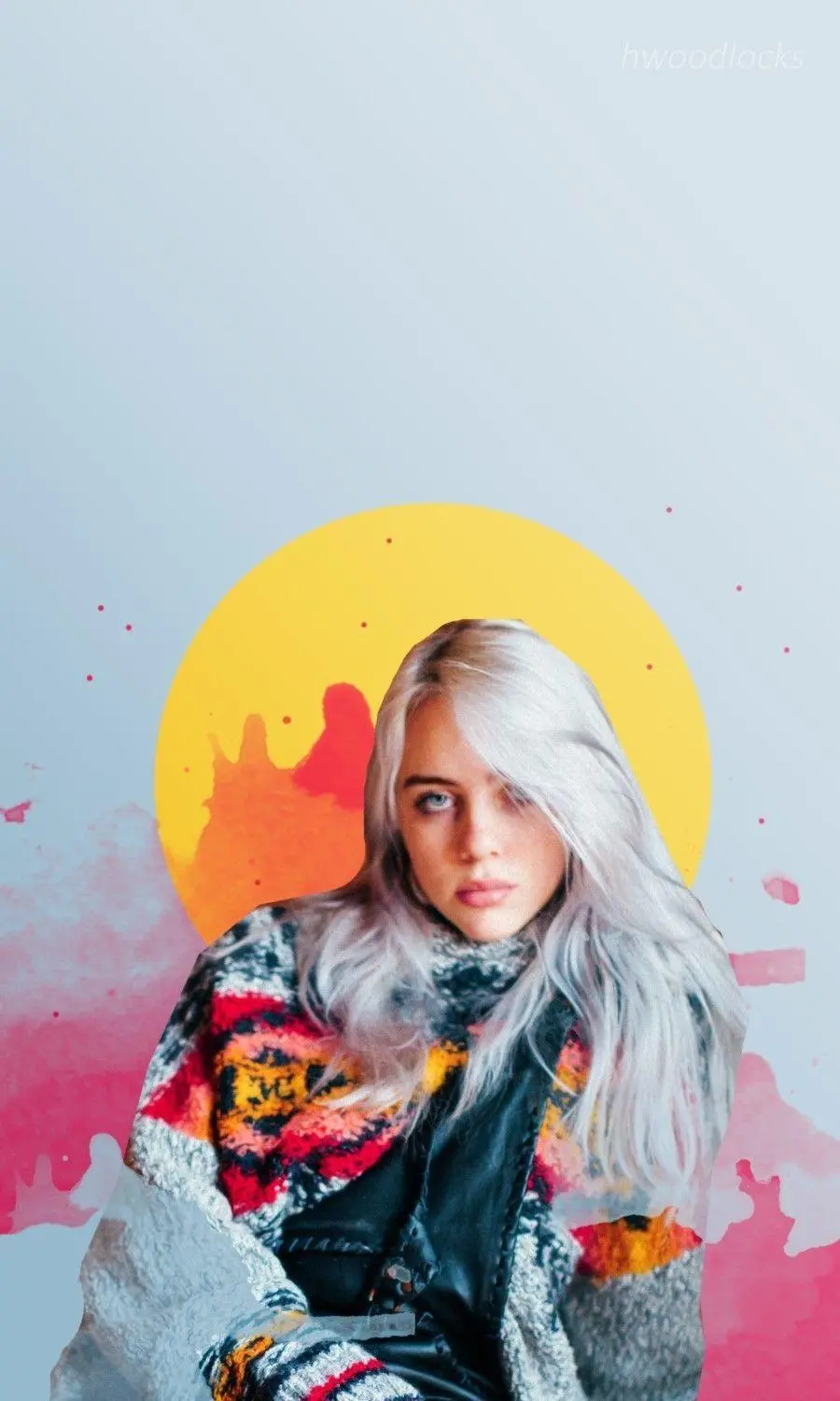 Billie Eilish photo for stories and fan page posts