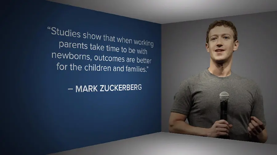 Photo Digital poster of Mark Zuckerberg on the wall 