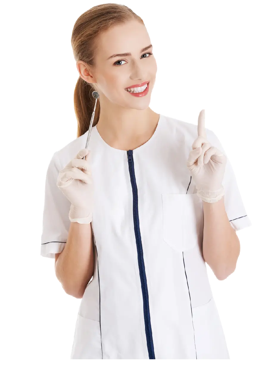 Happy and kind lady dentist png photo