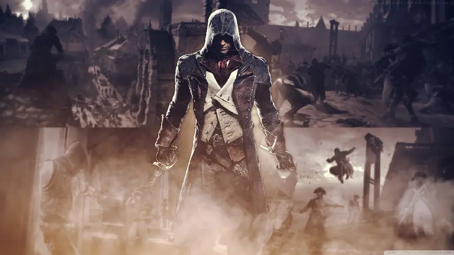 Image of the awesome and popular computer game Assassin's Creed with excellent quality 