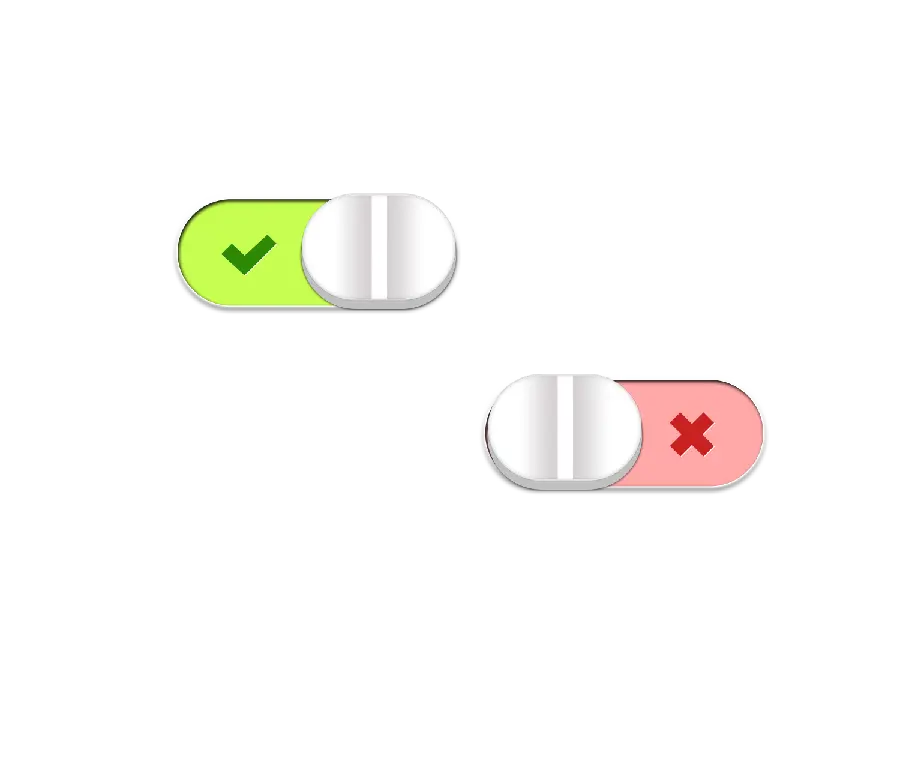 Download png image of green and red true and false options