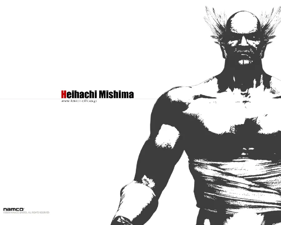Download Heihachi Mishima Stock with Black and White Theme