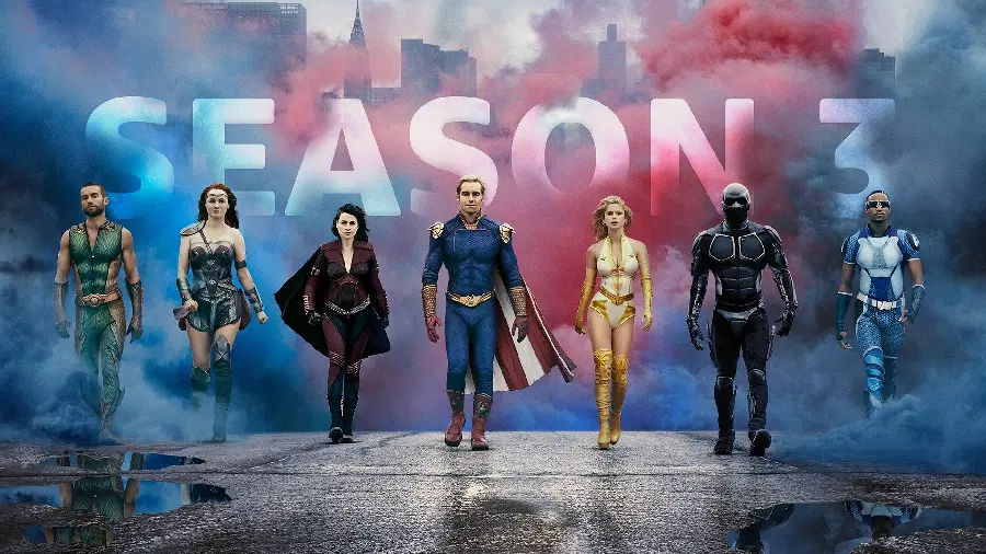 Attractive poster of the boys' series featuring the Homelander character