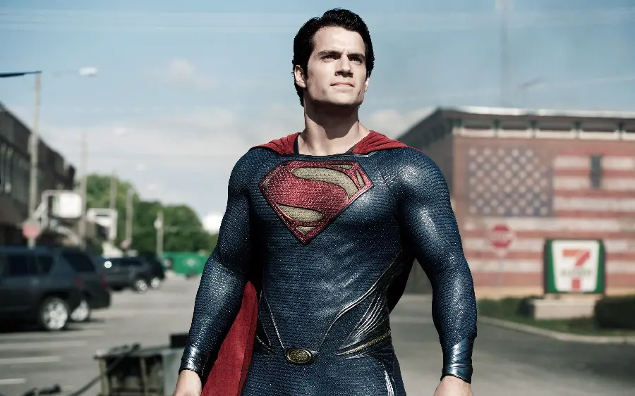 Photo of Hollywood actor Henry Cavill in the very famous role of Superman