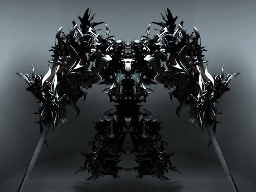Dark and cool background of the character of the video game War Robots