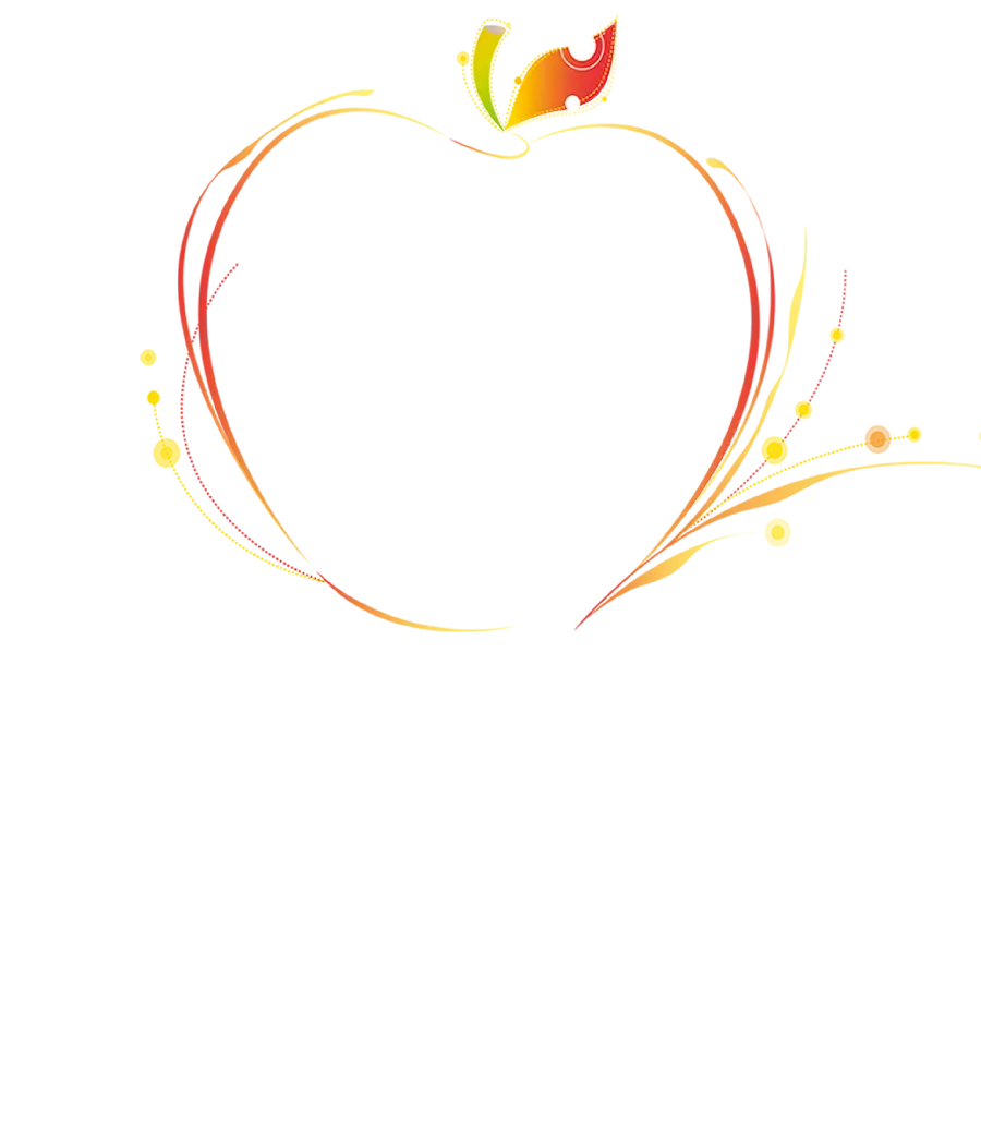 Hollow apple image for logo design in PNG format
