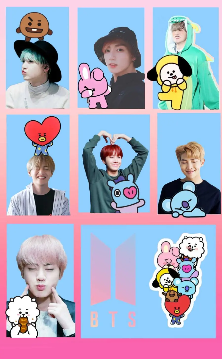 Cute and Googly wallpaper for iPhone BTS design