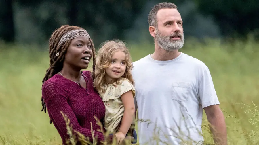 Photo of Rick and Michonne, two key members in the Walking Dead series