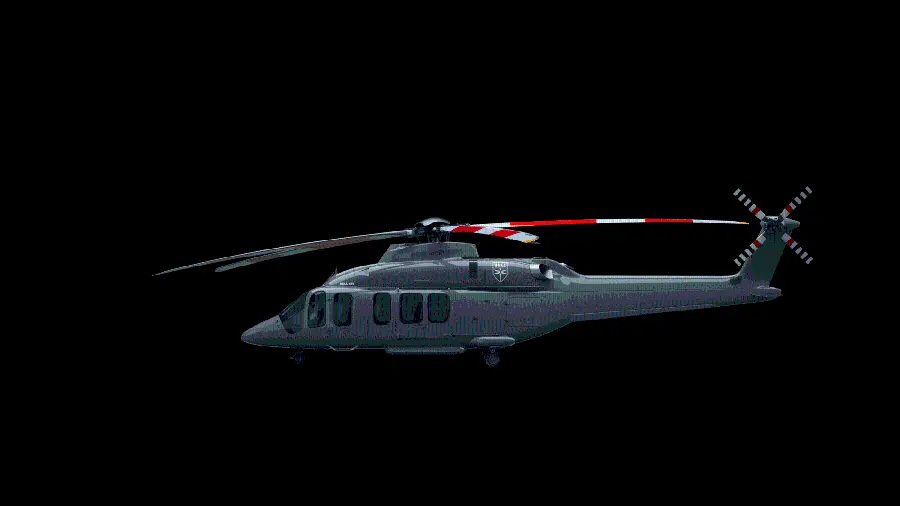Private helicopter Full HD night view 