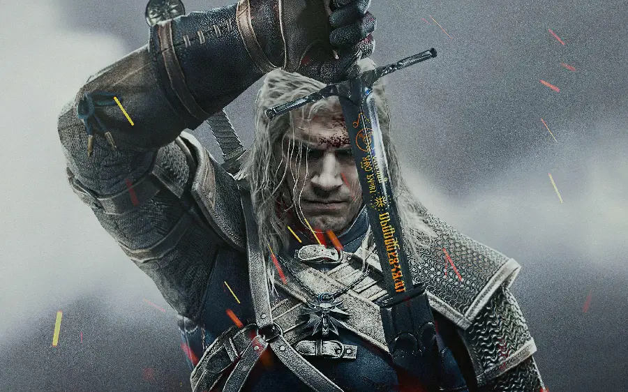 Henry Cavill actor in the online TV series The Witcher