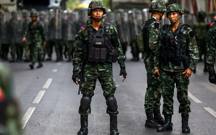 Stock photo of soldiers of the Royal Thai Army with the highest quality