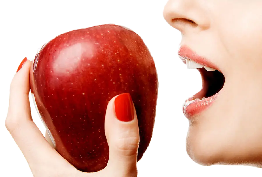 Attractive and spectacular png image of a beautiful red apple 