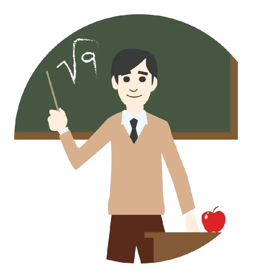 Download PNG image of a teacher teaching math in high quality 