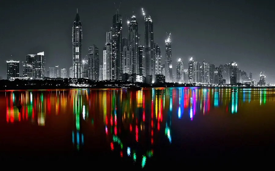 Wallpaper from contemporary art photography of the beautiful view of Dubai
