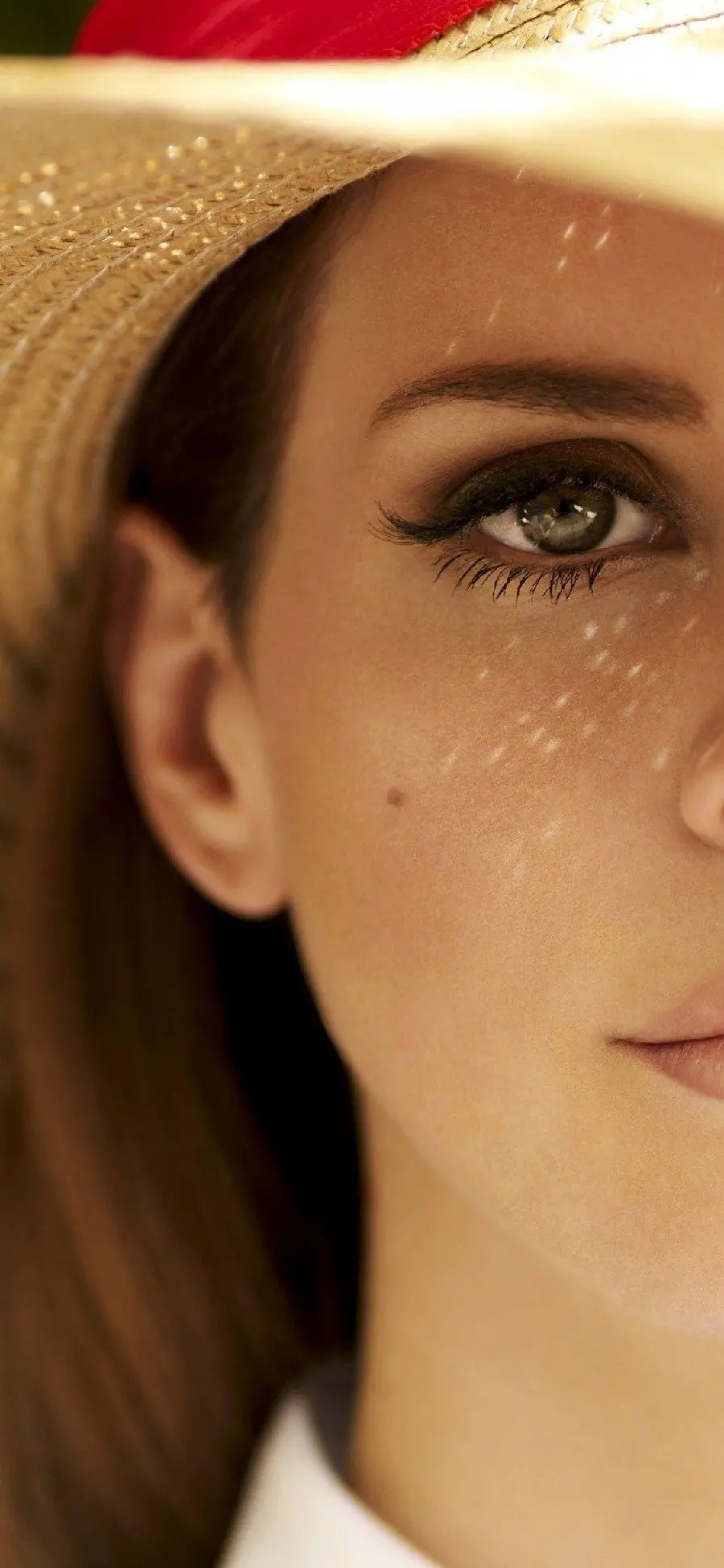 Close-up photo of Lana Del Rey's face for wall poster printing