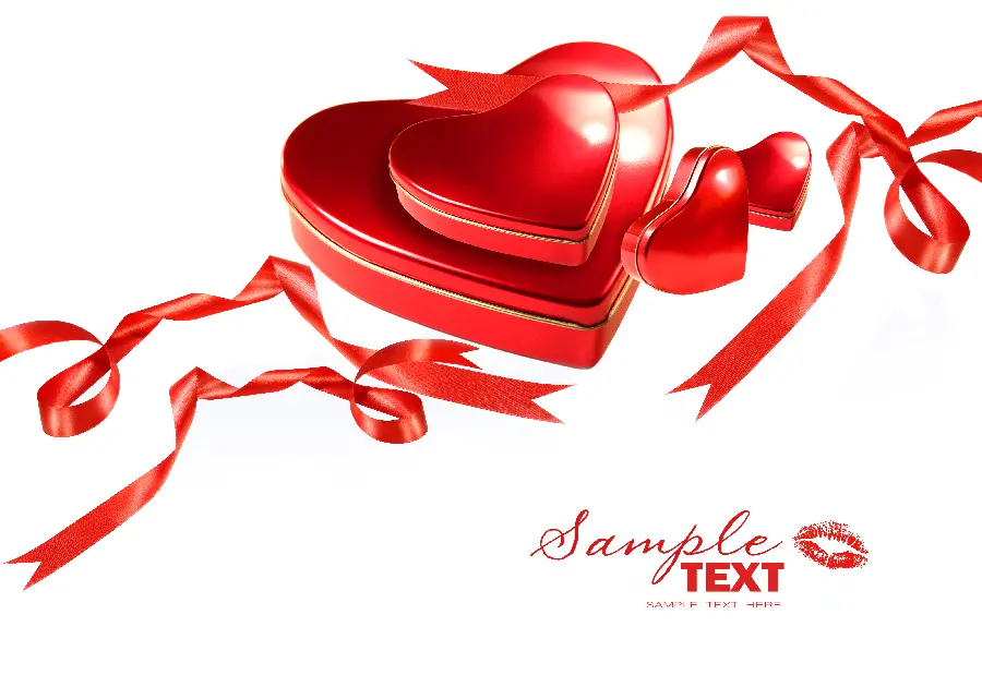 Download stock photo of red heart box for Valentine's gift 