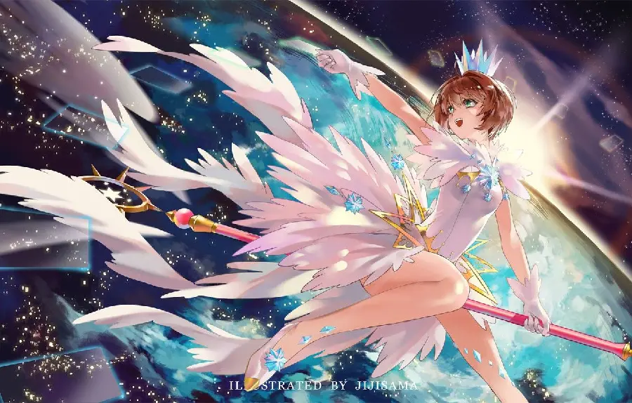 Anime flying photo from the manga series Cardcaptor Sakura 