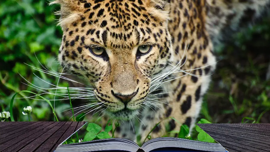 High quality wallpaper photo of a leopard in the open air and nature