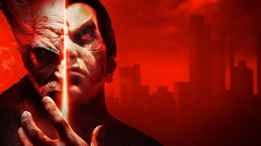 Download photo of Kazuya Mishima with red background