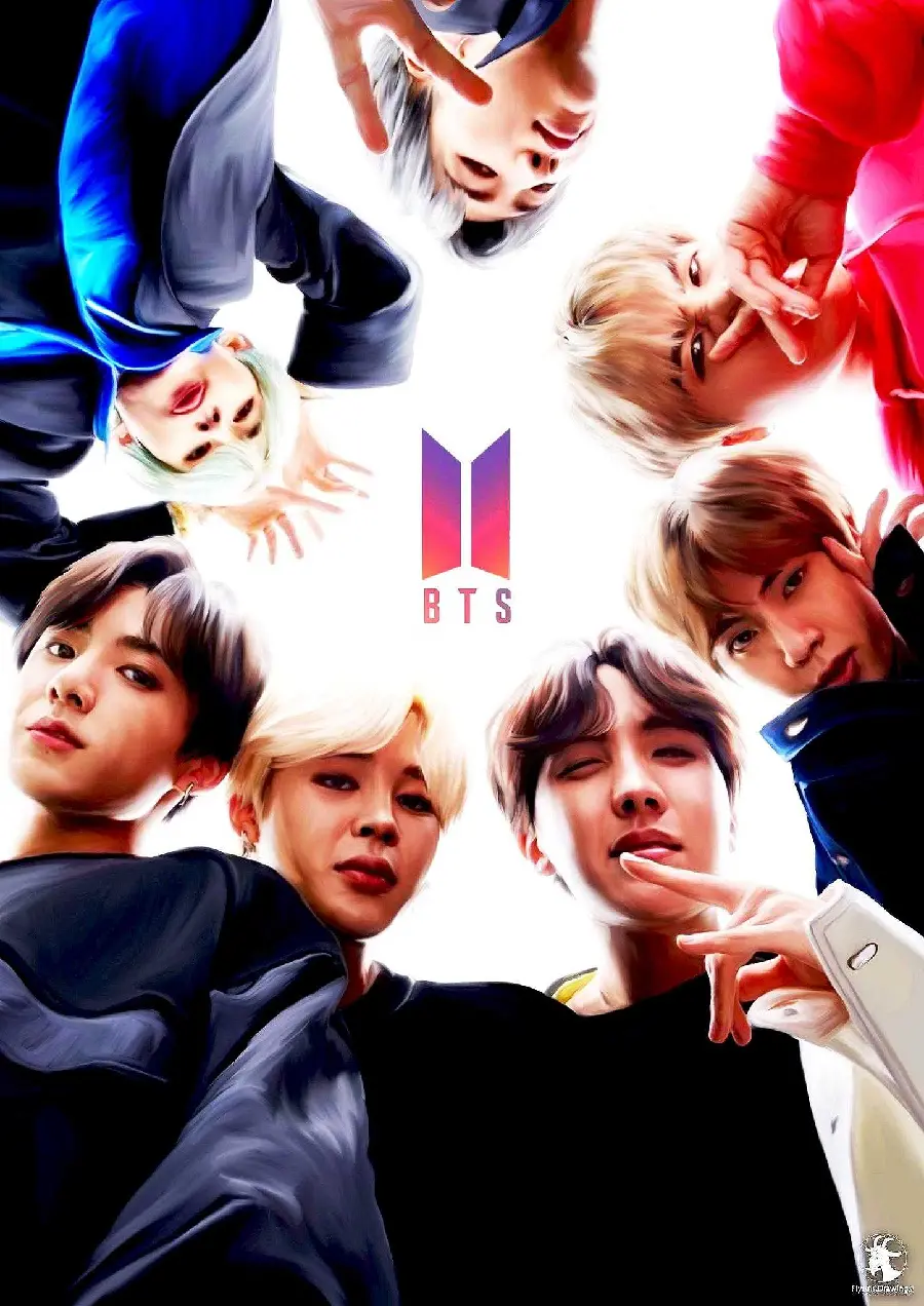 Photo of the popular and famous Korean boy group BTS