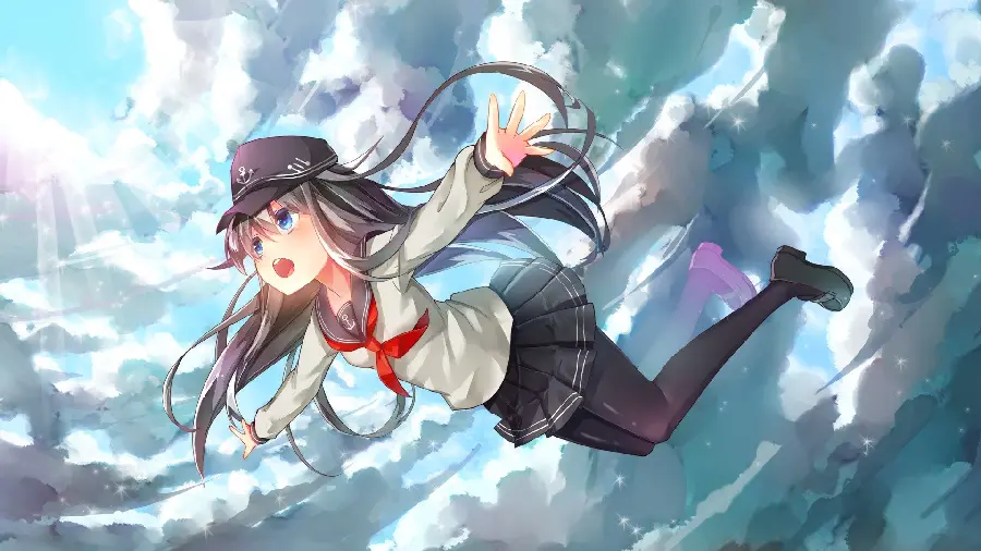 The most downloaded anime pictures of cute and attractive flying 
