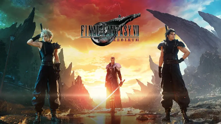 Beautiful wallpaper for the computer background from the Final Fantasy 7 game