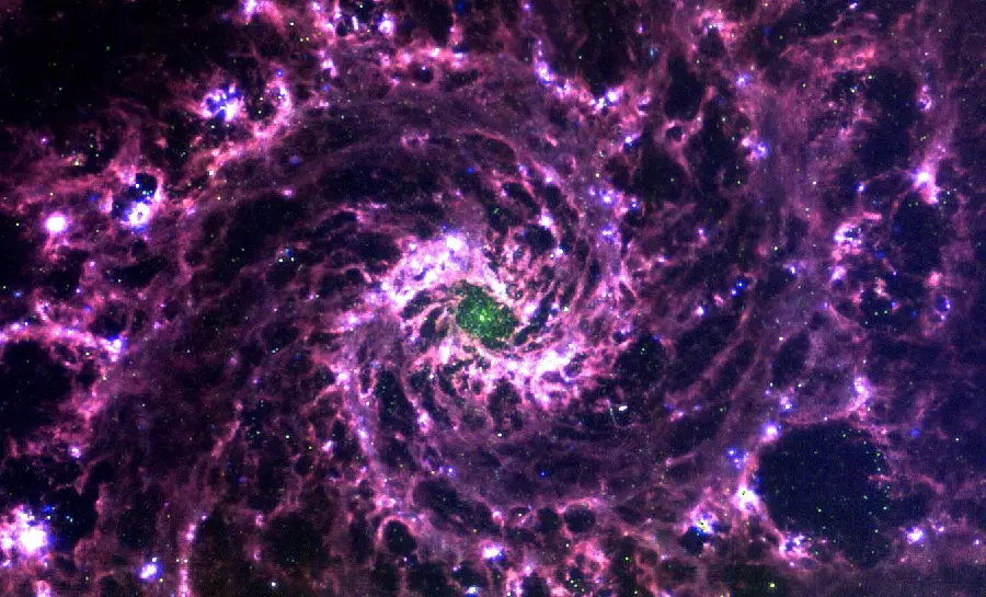 Image of data sent by the James Webb Space Telescope