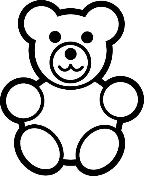 Photo of a Simple Bear Drawing for Drawing in the Homework Book PNG