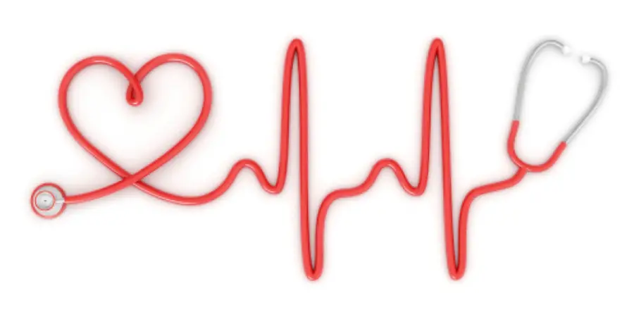 A simple photo of a heartbeat and a nursing phone for a profile 