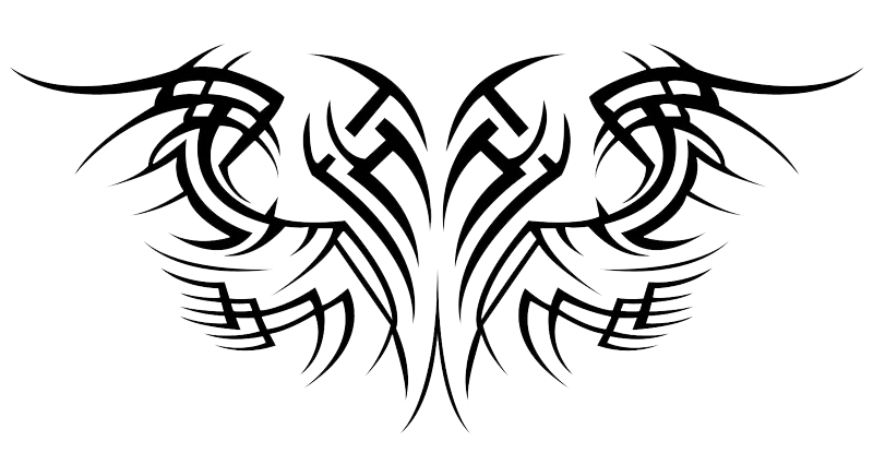 Image of the tattoo model of the combined line design, trend in 2024 