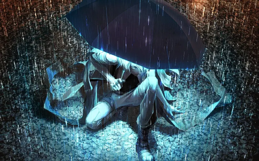 The latest anime profile picture with an umbrella suitable for girls