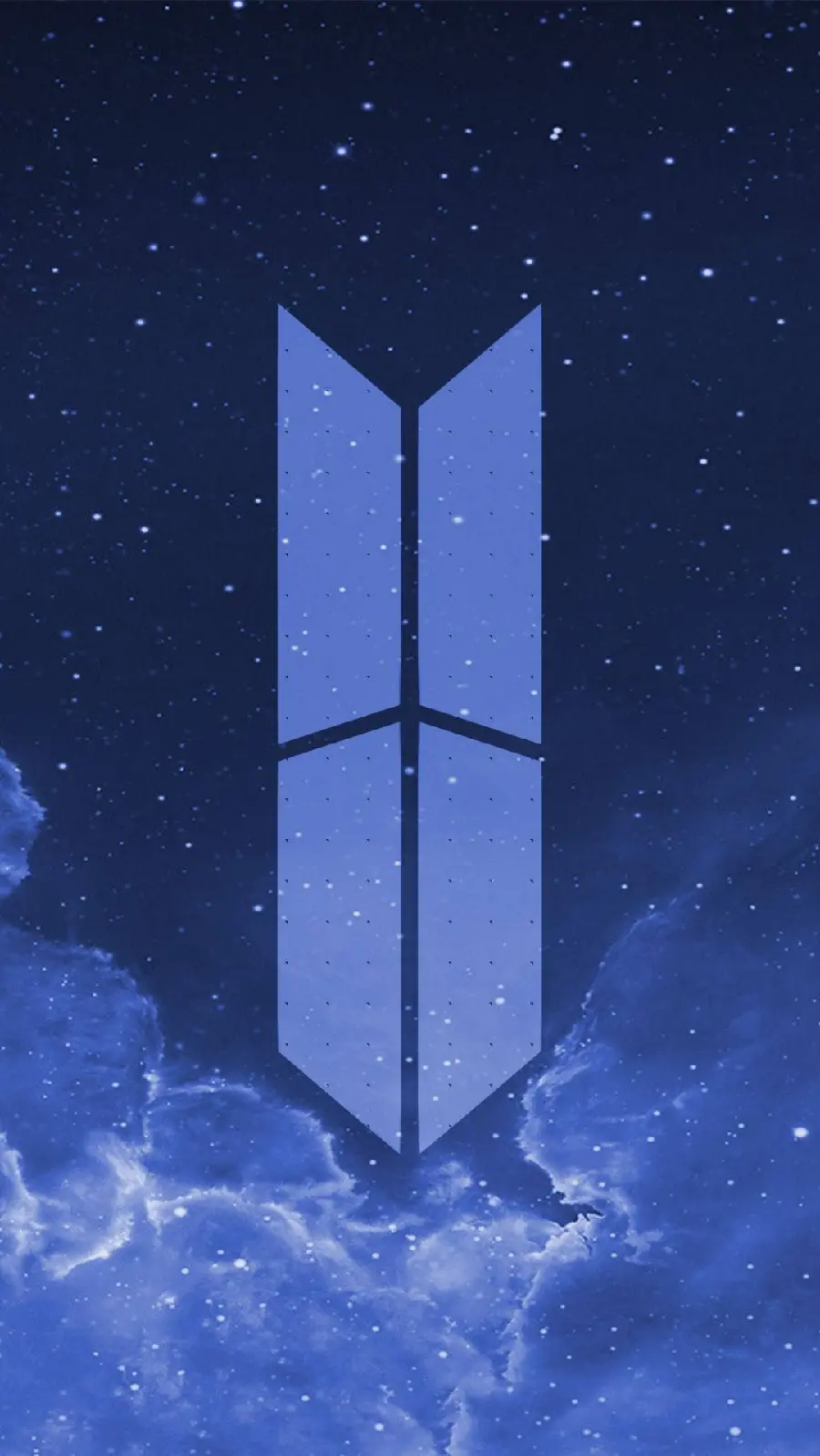 Free download of BTS logo image with sky background