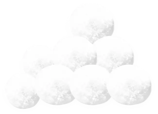 Simple image of snowballs to make a snowman in PNG format