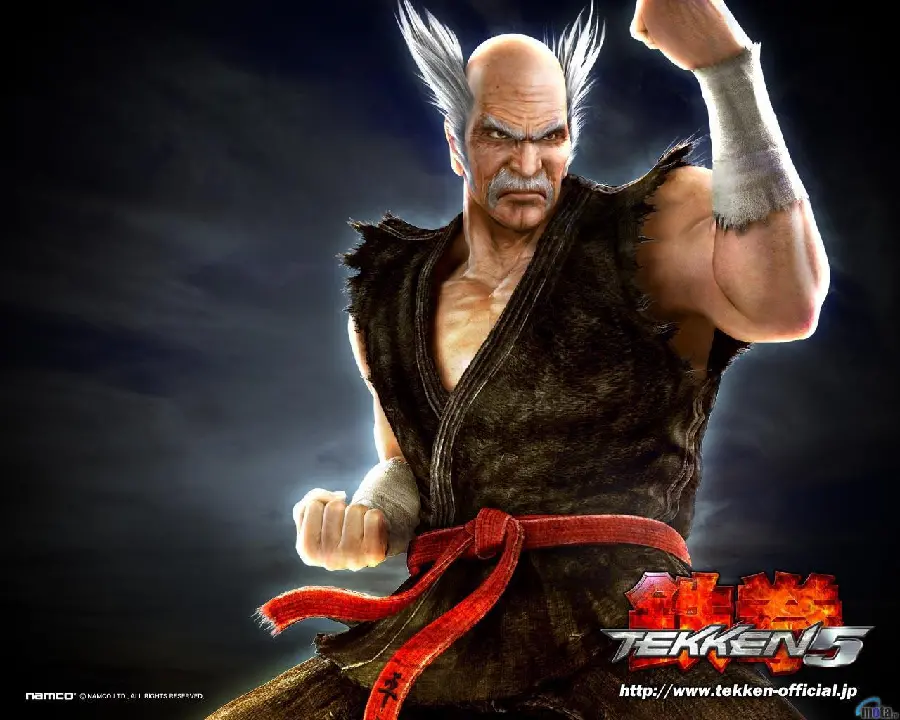 Heihachi Mishima Dark Background Wallpaper