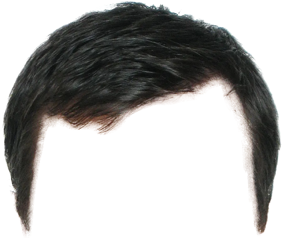 PNG photo and cropped without background simple men's hairstyle 