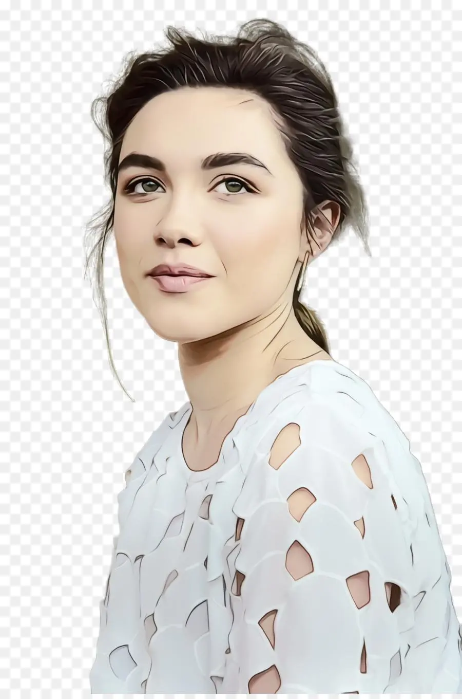 Background photo of Florence Pugh, the lovely and popular actress