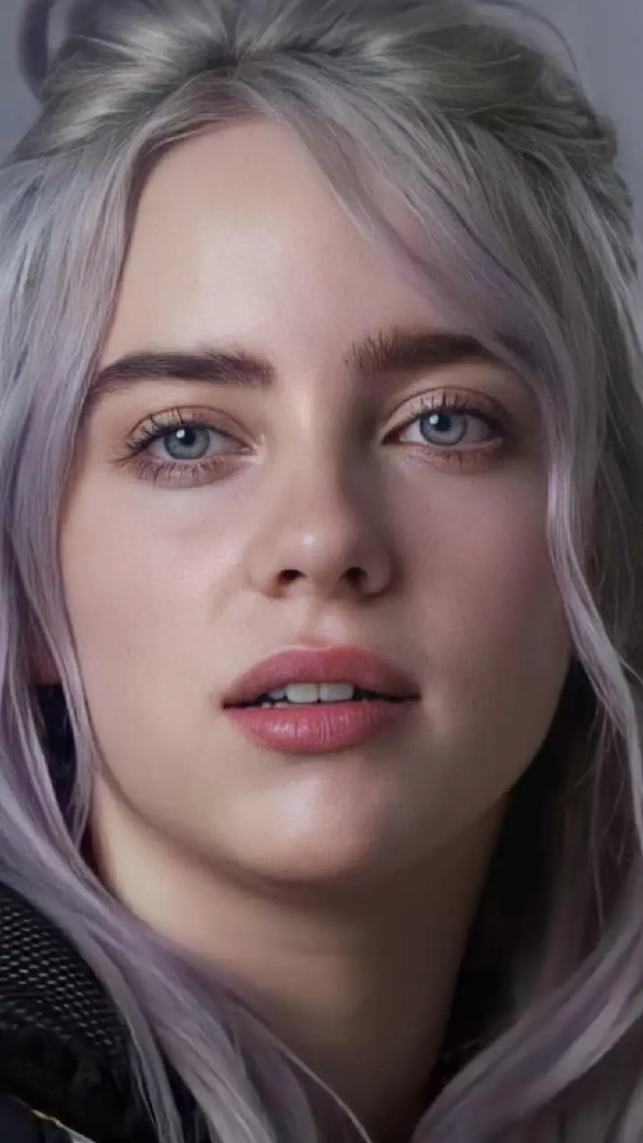 Cute photo without makeup of Billie Eilish, the singer and songwriter 