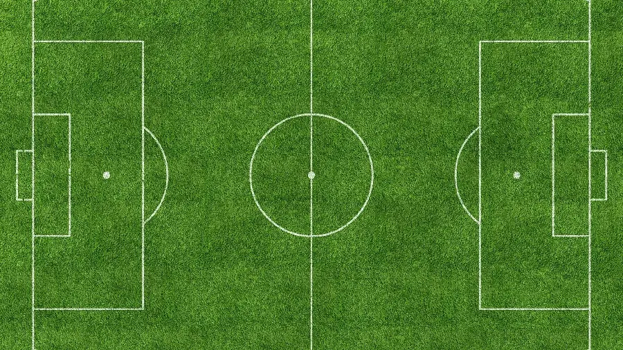Wallpaper with a design Grassy and lined football field 